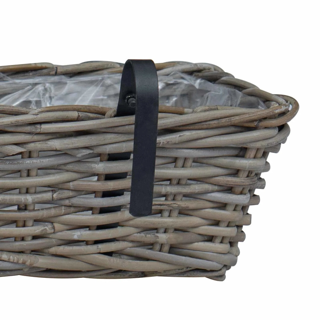 Cestino Appendibile per Piante 2 pcs Grigio 48 x 22 x 15 cm 42020967