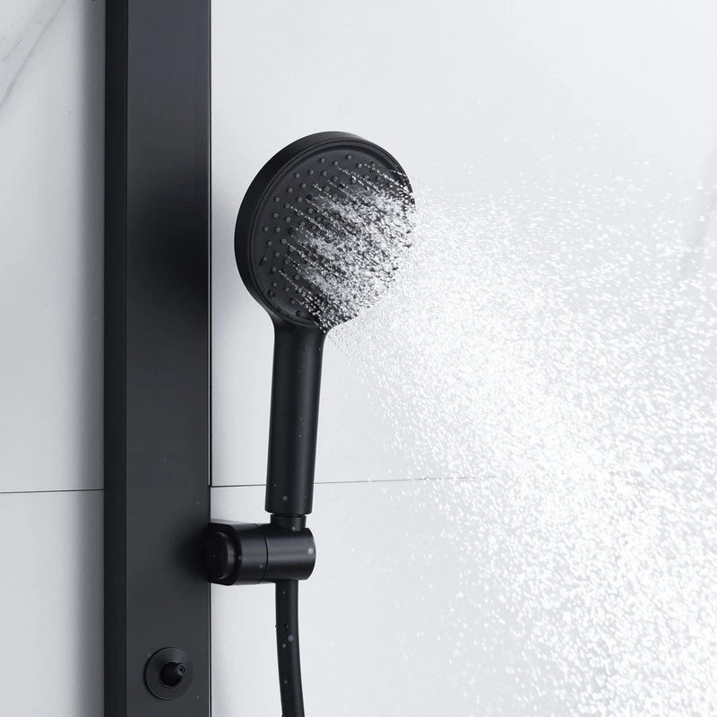 Colonna doccia 3 getti con deviatore 3 vie bodyjets nero Aquasanit - serie Phuket