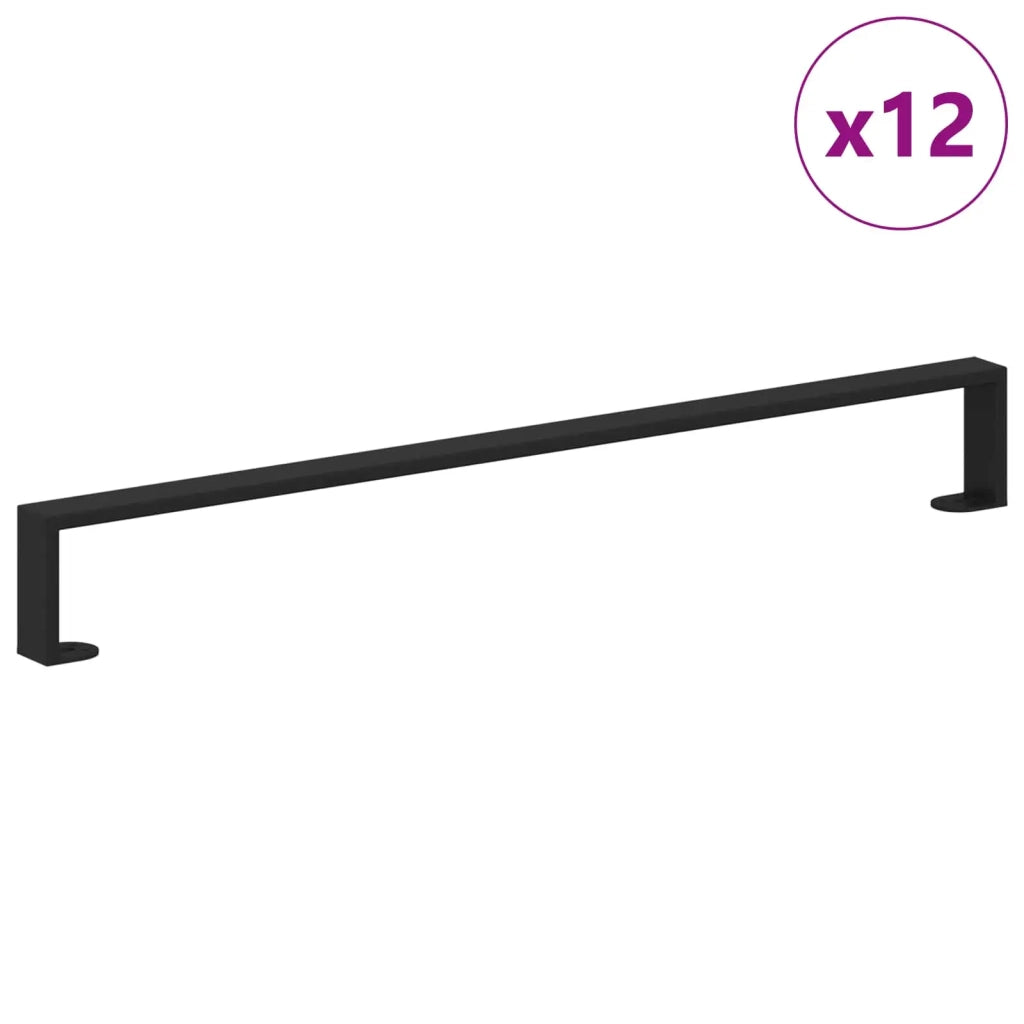 Piedini per mobili 12 pz Nero 796 x 40,5 x 100 mm Ferro CFW8013022