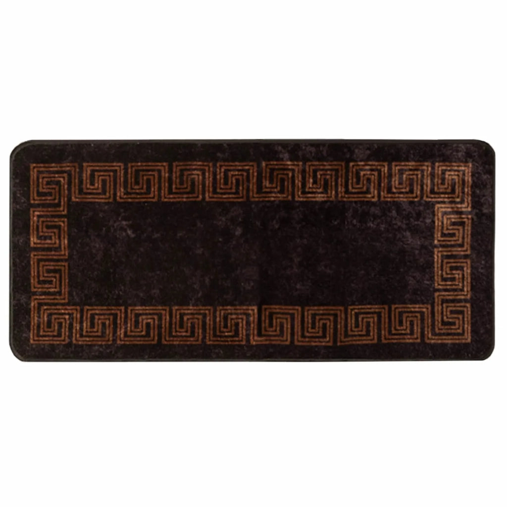 Runner Tappeto MARSA Nero 50 x 100 cm Poliestere e PVC 42023278