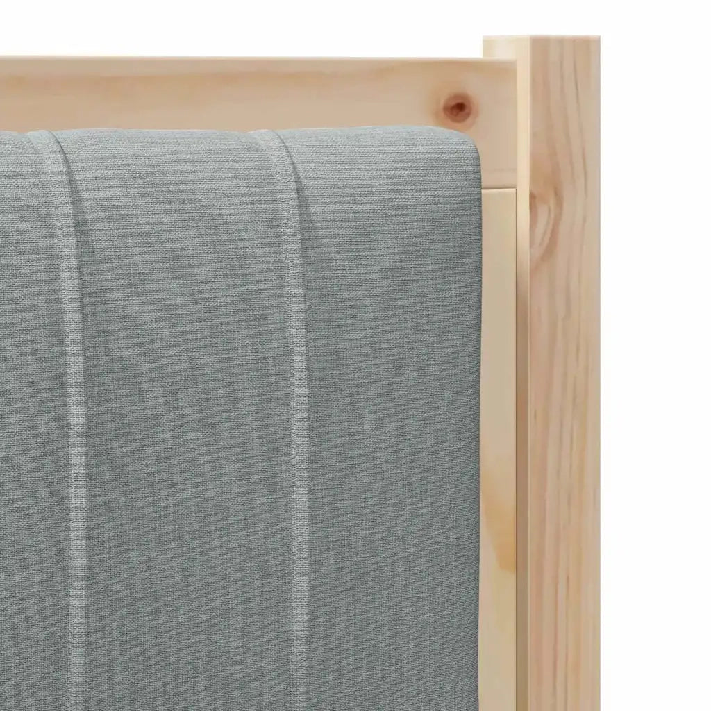 Testiera | Testata imbottita Grigio chiaro 100 cm Pino massello