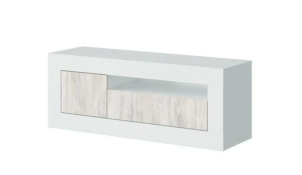 KIT MOBILE CREDENZA PORTA TV BALTIK 3 ANTE CM.139X42X53H FINITURA BIANCA