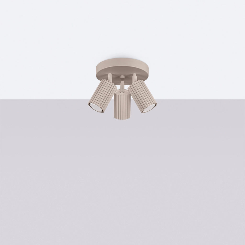 Lampada da soffitto KARBON 3P taupe