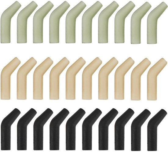 Accessori per pesca - 30 pezzi - Allineatore TPR - Lunghezza 11 mm - Adatto per 2/4/6/8 vishaken - Idoneo per acqua dolce/ acqua salata - Migliora il successo nella pesca - Accessori per le reti da pesca