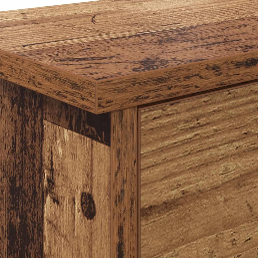 Appendiabiti a muro con porta Legno vecchio 80 x 20 x 30 cm 874345