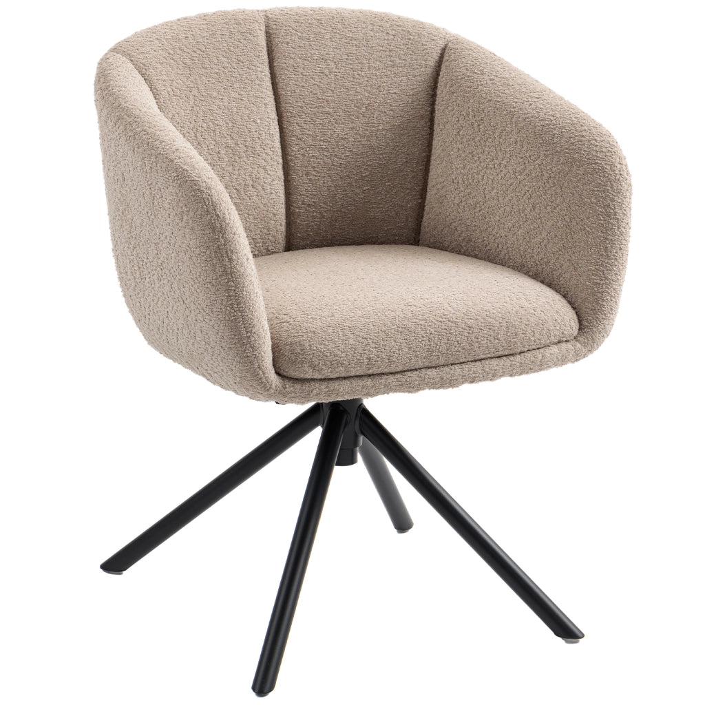 Poltrona ¨C Minimal ¨C Tessuto, Girevole, Beige