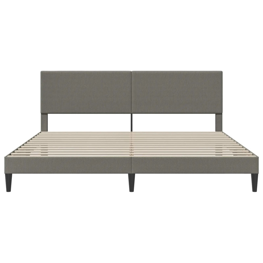 Struttura del letto-Giroletto Grigio Chiaro 200 x 200 cm Tessuto in Cords