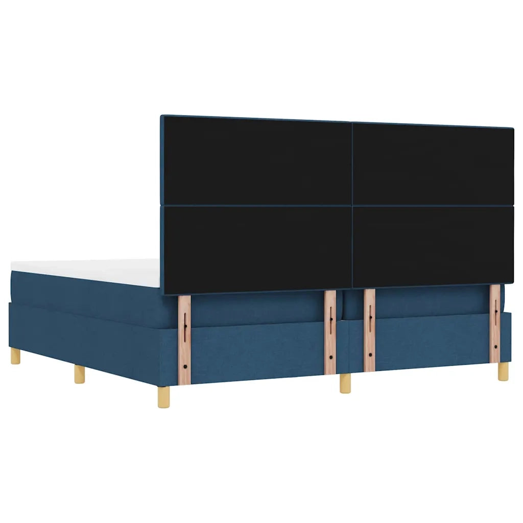 Letto a molle con materasso Blu 200 x 200 cm Tessuto 3344330