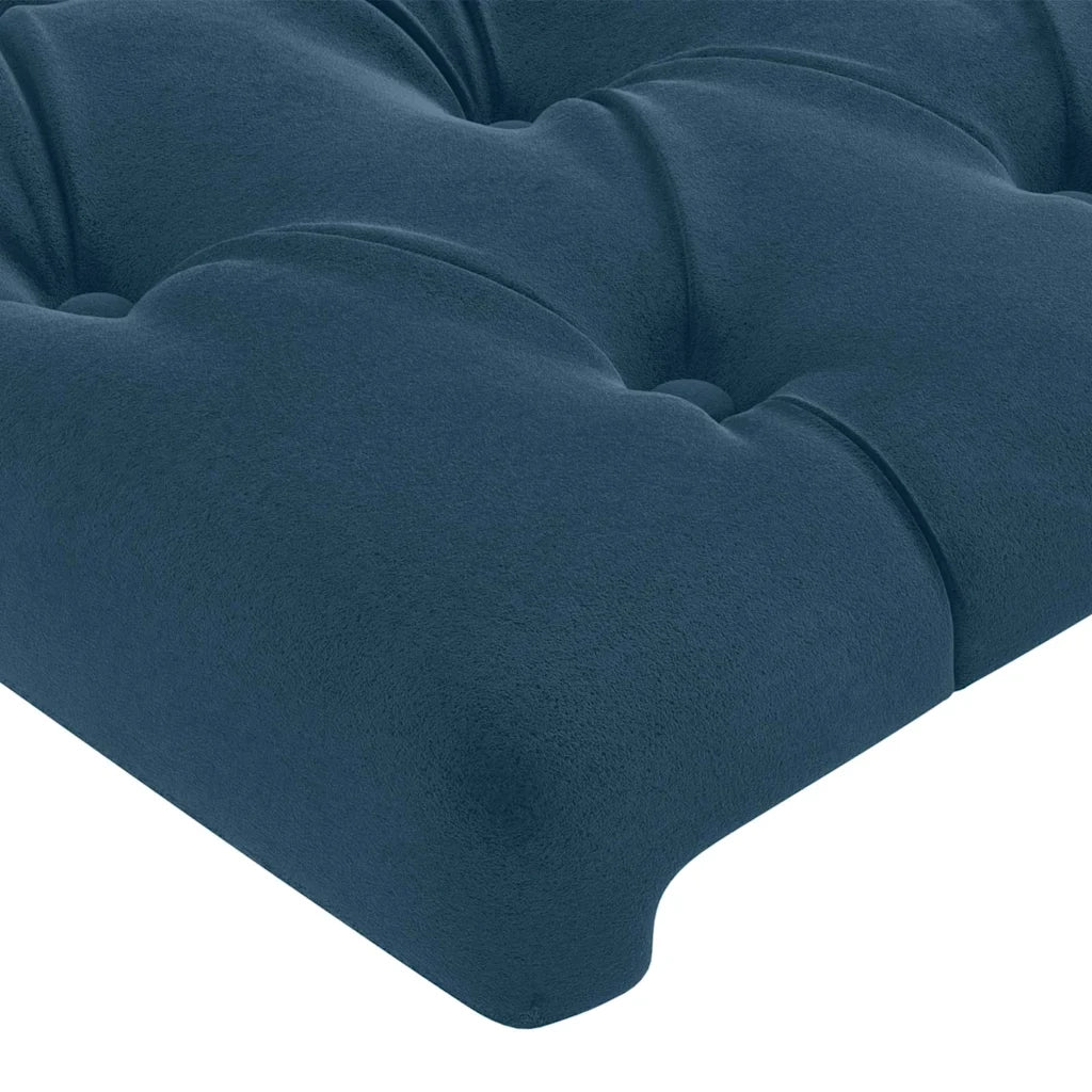 Testiera a LED Blu Scuro 100x7x118/128 cm in Velluto 3122806