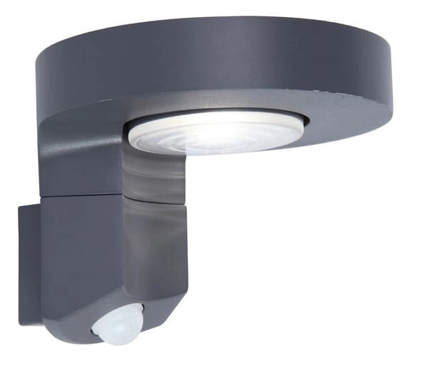 Applique esterna DISO LED 2W sensore solare grigia Lutec