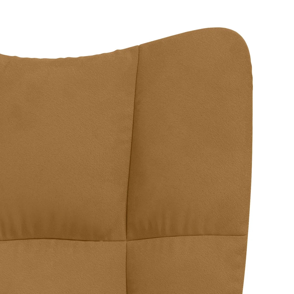 Poltrona Relax Marrone in Velluto 328169