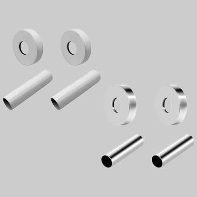 KIT COPRITUBO TONDO  Cromo     MADE IN ITALY