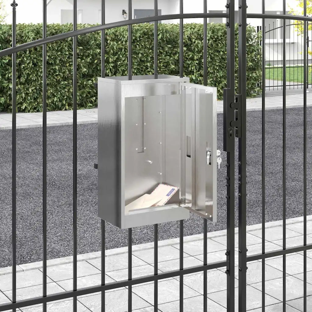 cassetta postalepastkastei con porta Argento 30 x 20 x 55 cm 874951