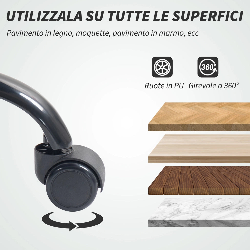Sedia da Ufficio Reclinabile con Poggiapiedi ¨C Xylo ¨C Schienale Alto, Altezza Regolabile, Nero