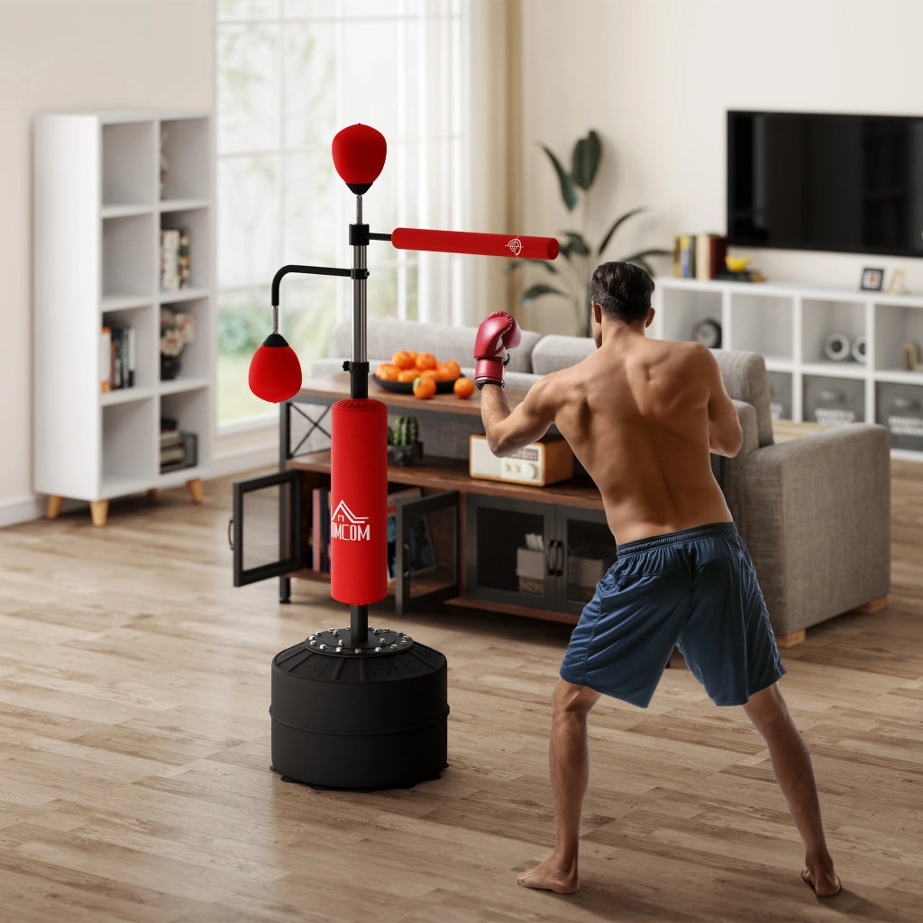 Supporto per sacco da boxe regolabile in altezza ¨C Minimal ¨C 160-230 cm, rosso