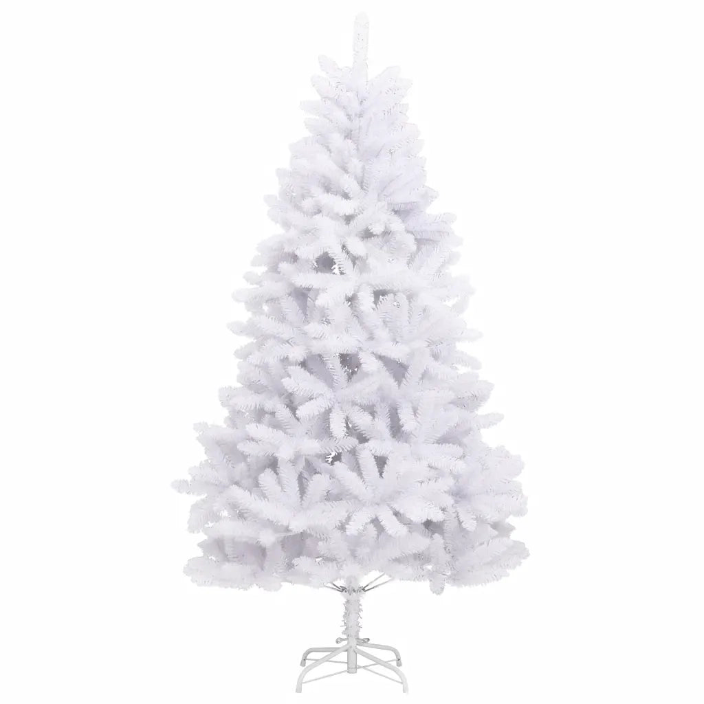 Albero di Natale Artificiale Incernierato con Base Bianco 240cm 357788