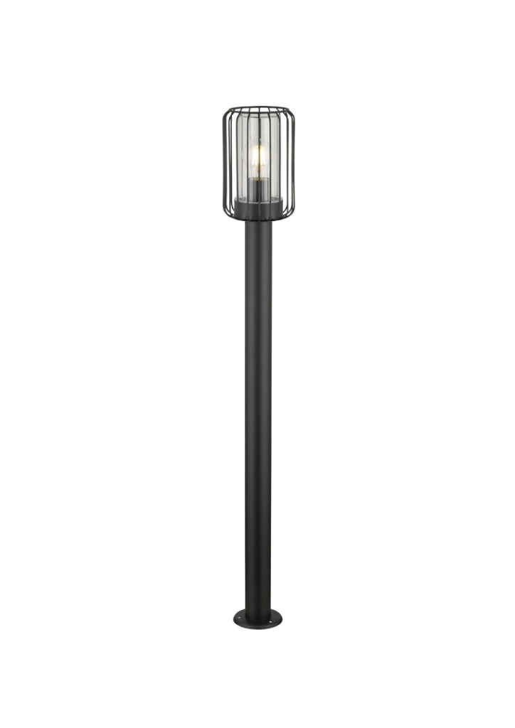 Lampada giardino paletto industriale nera 100cm E27 IP44 Tarpa