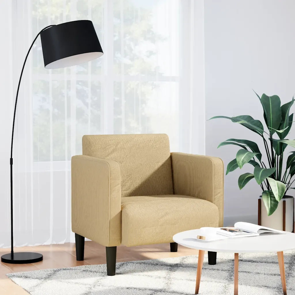 Divano Sedia con Braccioli Verde Grigio 54 cm Tessuto 4100519