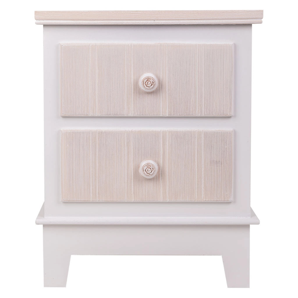 Comodino in legno bianco 39x36x72,5