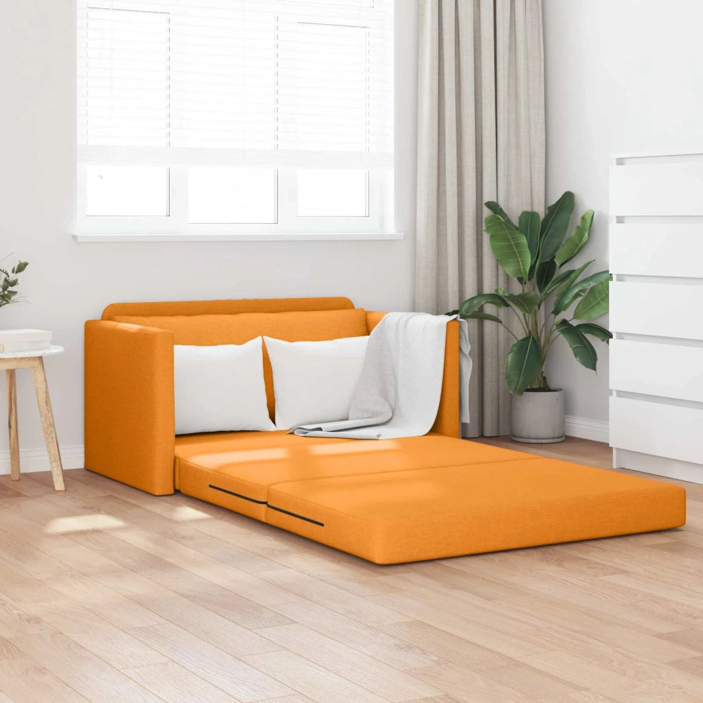 Divano letto | Sof¨¤ letto | Letto singolo 110cm Giallo Scuro Tessuto