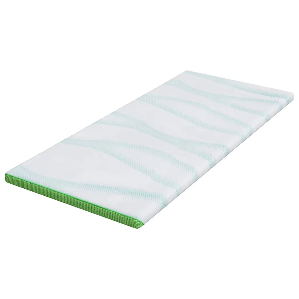 Topper per materasso Bianco e Verde 100 x 200 cm 4106169