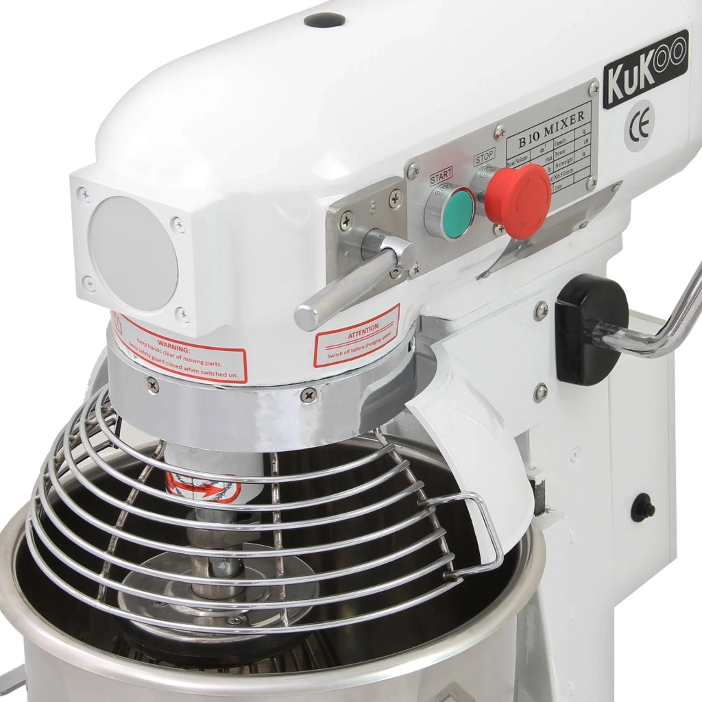 Robot da Cucina Multifunzione 10 Litri con Uncino a Spirale, Frusta e Sbattitore