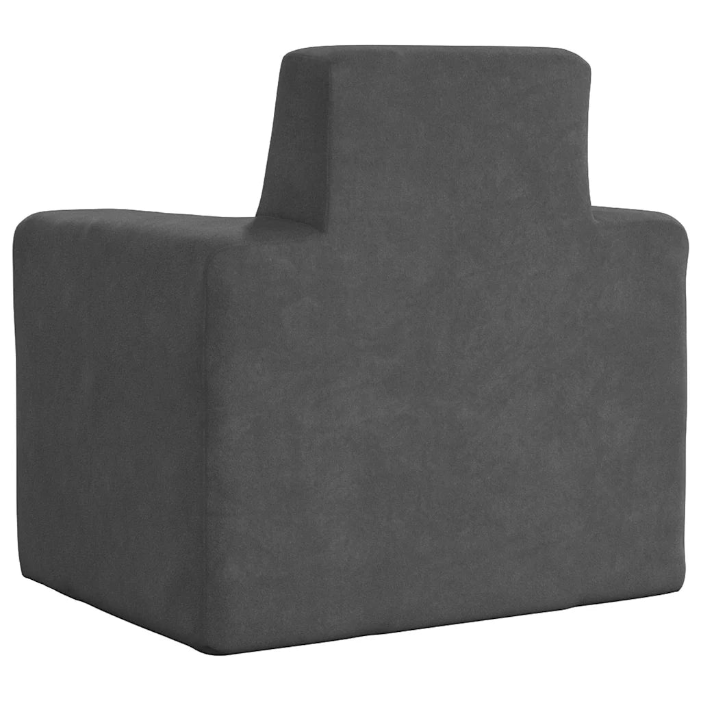 Divano per Bambini-Sofa-Divanetto Antracite in Morbido Peluche 164355