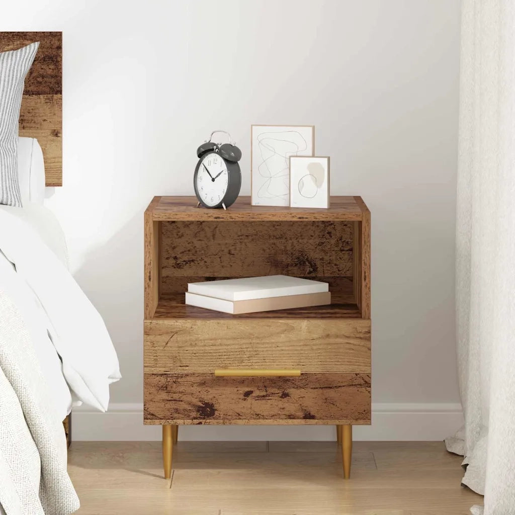 Comodino | Armadio da Notte | Mobiletto da notte Marrone 40 x 35 x 47,5 cm Legno multistrato