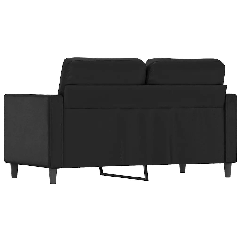 Divano a 2 Posti-Sofa 2 Posti Nero 120 cm in Similpelle 812669