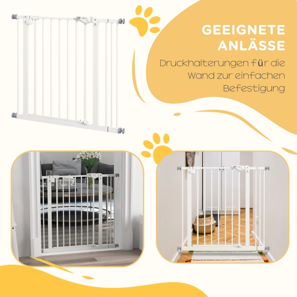 Cancello per Cani ¨C Minimal ¨C Metalloplastica, Bianco, 74-87 cm