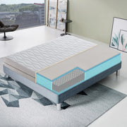 Materasso Piazza e Mezza 120x200 Molle Insacchettate e Memory Foam - Sfoderabile - Alto 23 cm - Ortopedico