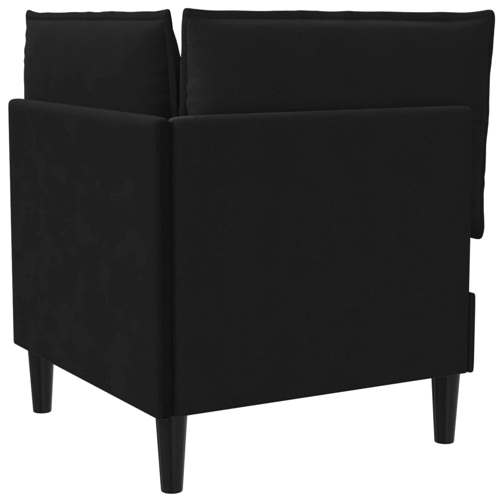 Divano Angolare con Storage Nero Velluto 42027093