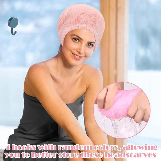 Set di fascia per capelli in microfibra per donne - 4 pezzi
