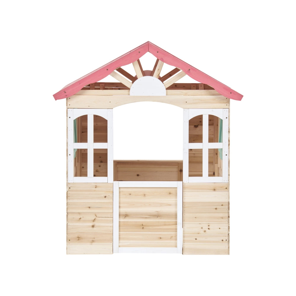 Casetta da giardino in legno di abete, marrone chiaro, per esterni, casetta per bambini in stile cottage