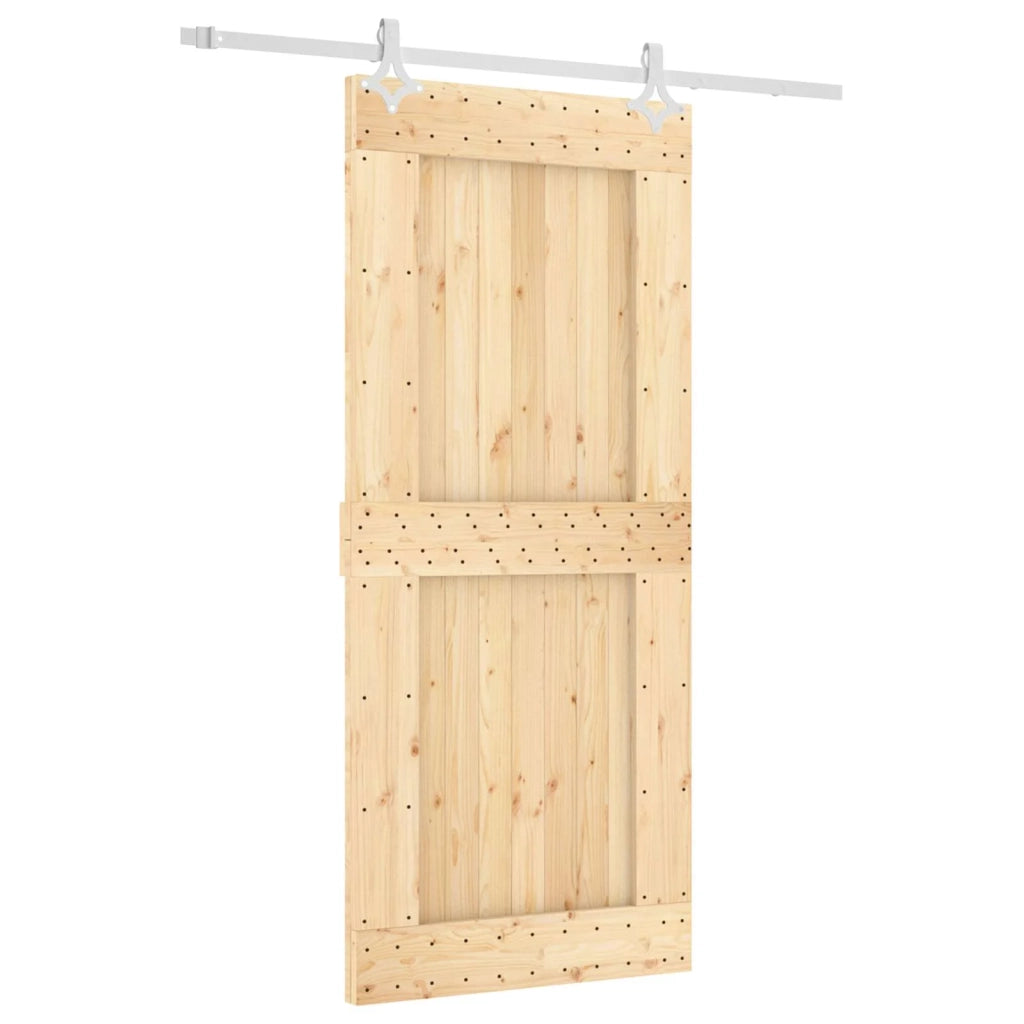 Porta scorrevole Naturale e Bianco 90 x 210 cm 3445110