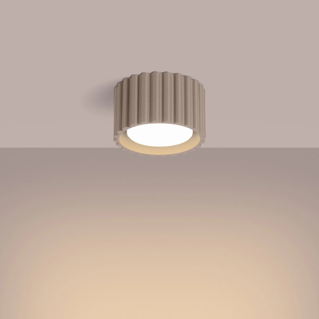 Spot soffitto moderno tondo taupe 6cm GX53 Pure Lume
