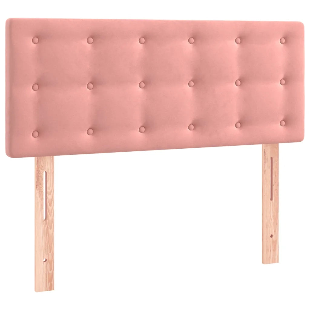 Giroletto a Molle con Materasso Rosa 90x200 cm in Velluto 3141526