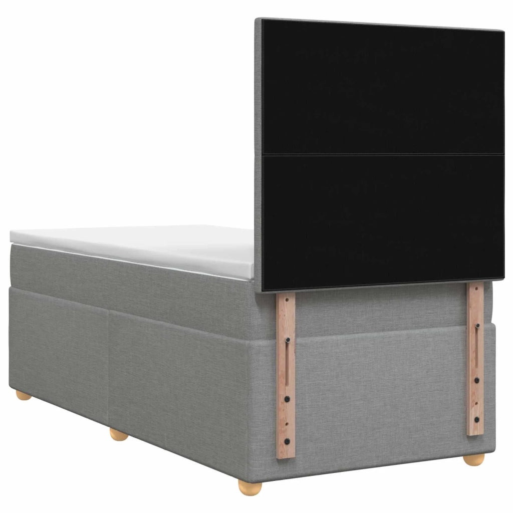 Letto box spring con materasso Grigio Chiaro 90 x 200 cm 3455259