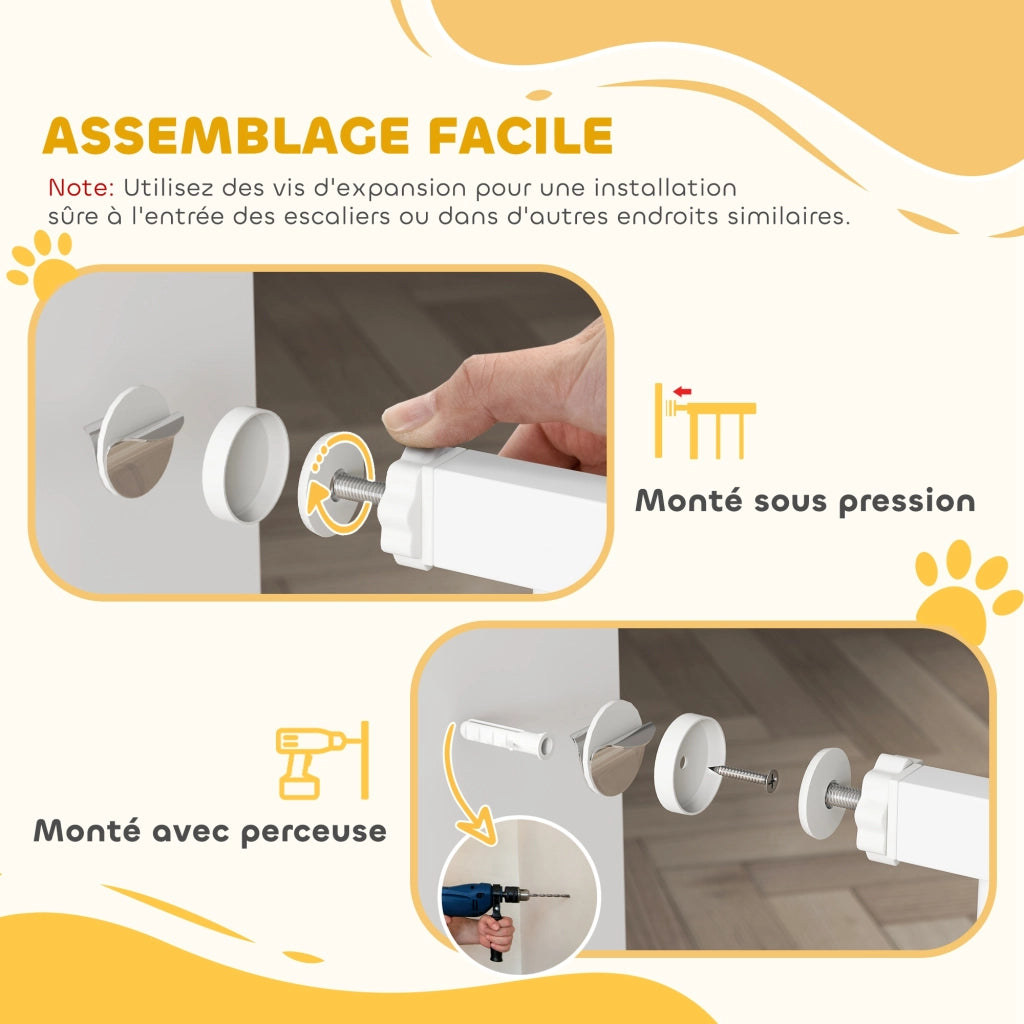 Barriera di sicurezza per cani ¨C Minimal ¨C Bianco 76-104 cm