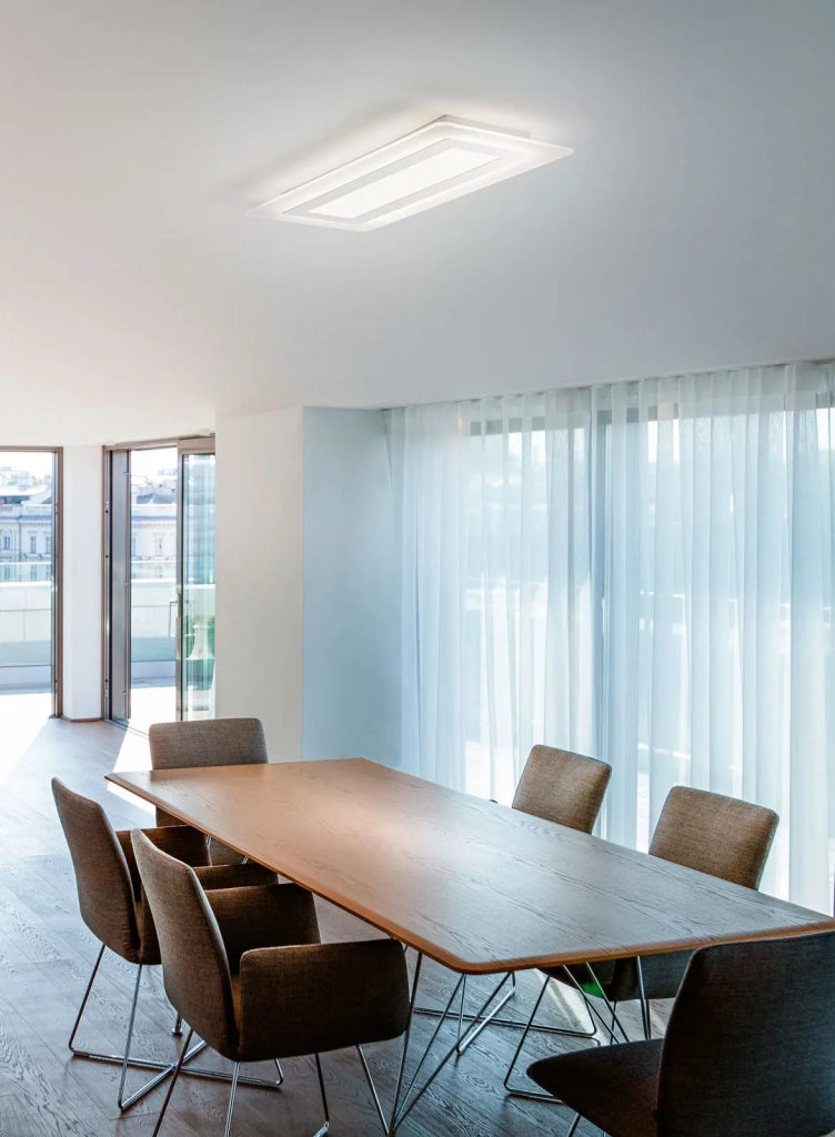 Plafoniera in metallo e plexiglass Bend