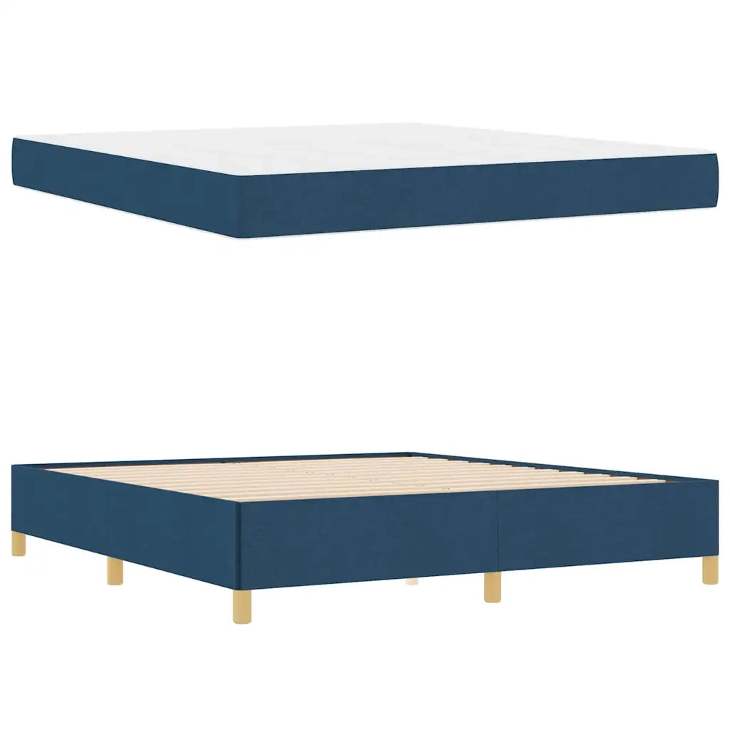 Struttura del letto con materasso Blu 180 x 200 cm Tessuto 3398961