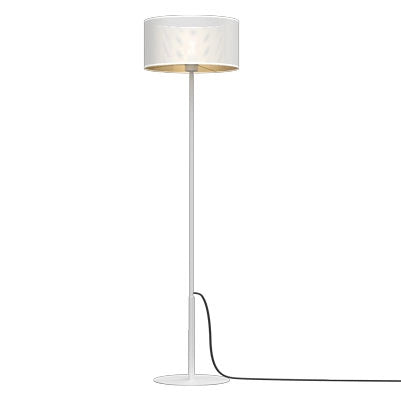 Lampada da terra loft bianca rete oro E27 150cm Luminex