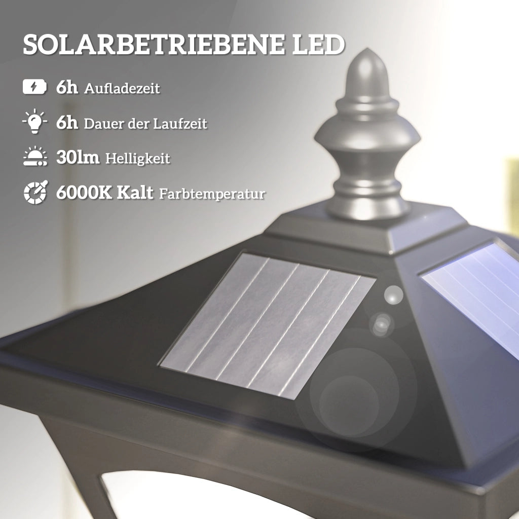 Lanterna Solare LED da Giardino con Picchetto 30 Lumen ¨C Xylo ¨C Nero 120cm