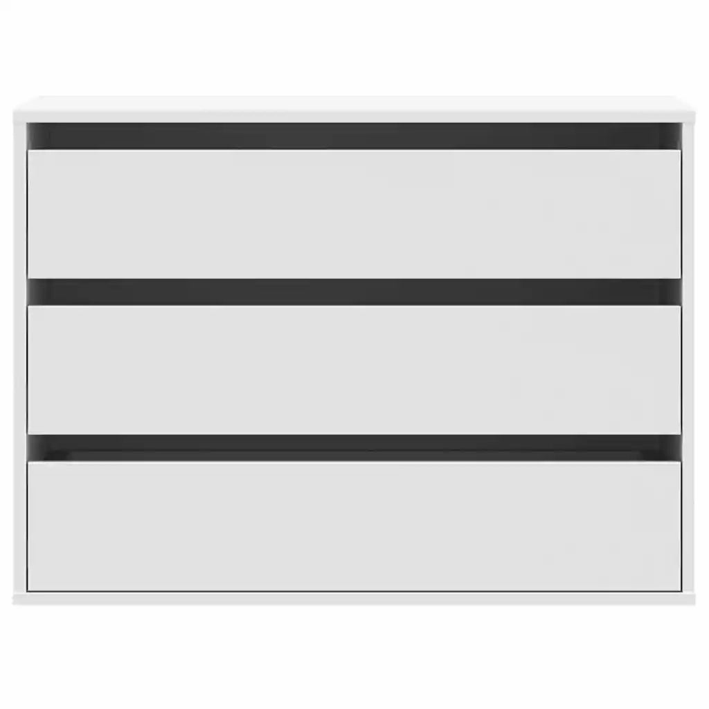 Cassettiera Bianca 80x41x58 cm in Legno Multistrato CFW4242211