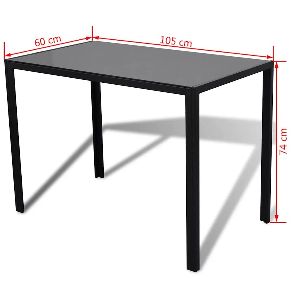 Set Tavolo da Pranzo 5 pz Nero e Bianco CFW3261984