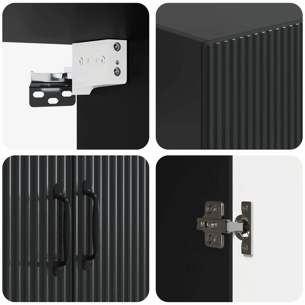 Set di armadi 2 pcs Nero Legno ingegnerizzato 3416773