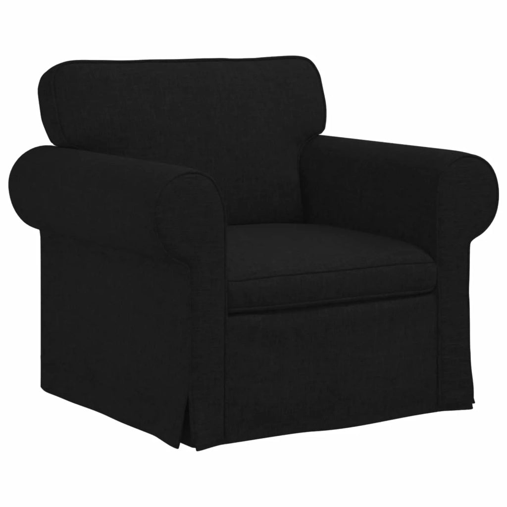 Set di divani 2 pcs Nero 215 x 82 x 80 cm Tessuto 3407576
