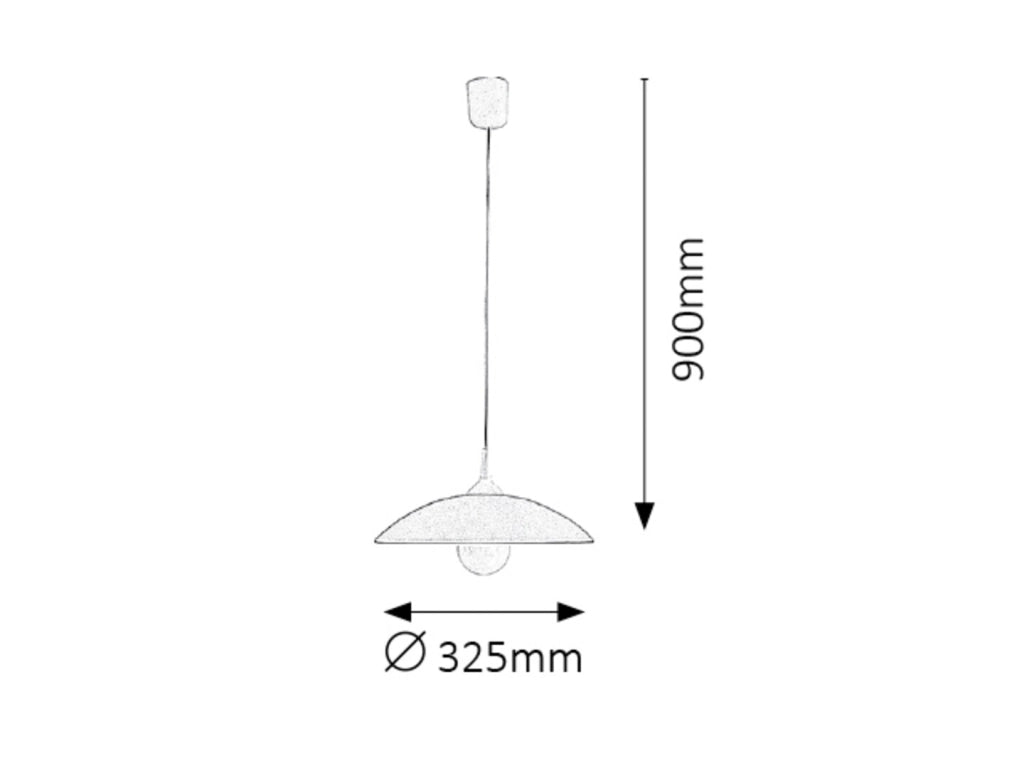 Lampada a sospensione Rabalux Cupola grigia Ø32,5 E27