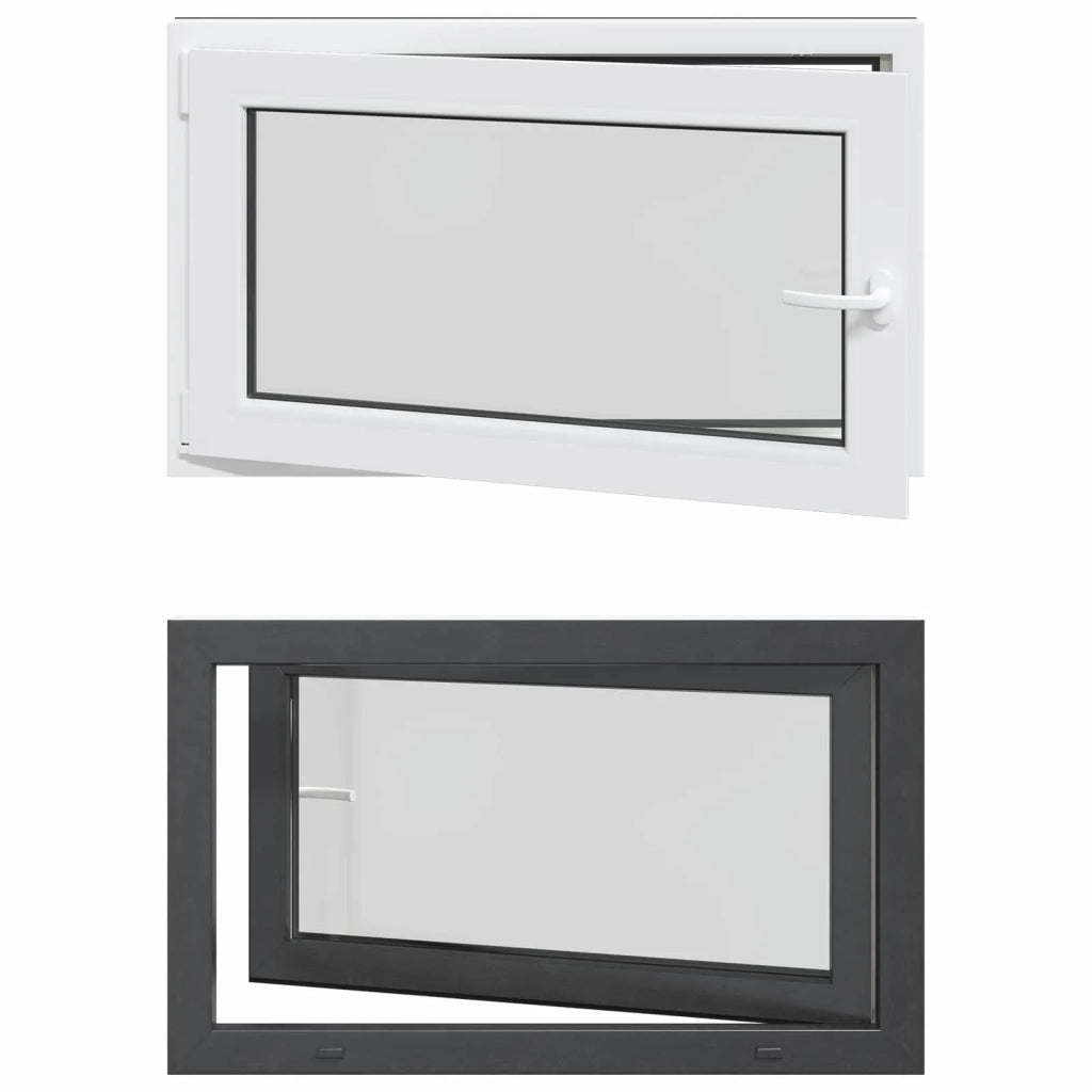 Finestra per Soffitta RISOR 100 x 50 cm PVC e Vetro Antracite CFW1291044
