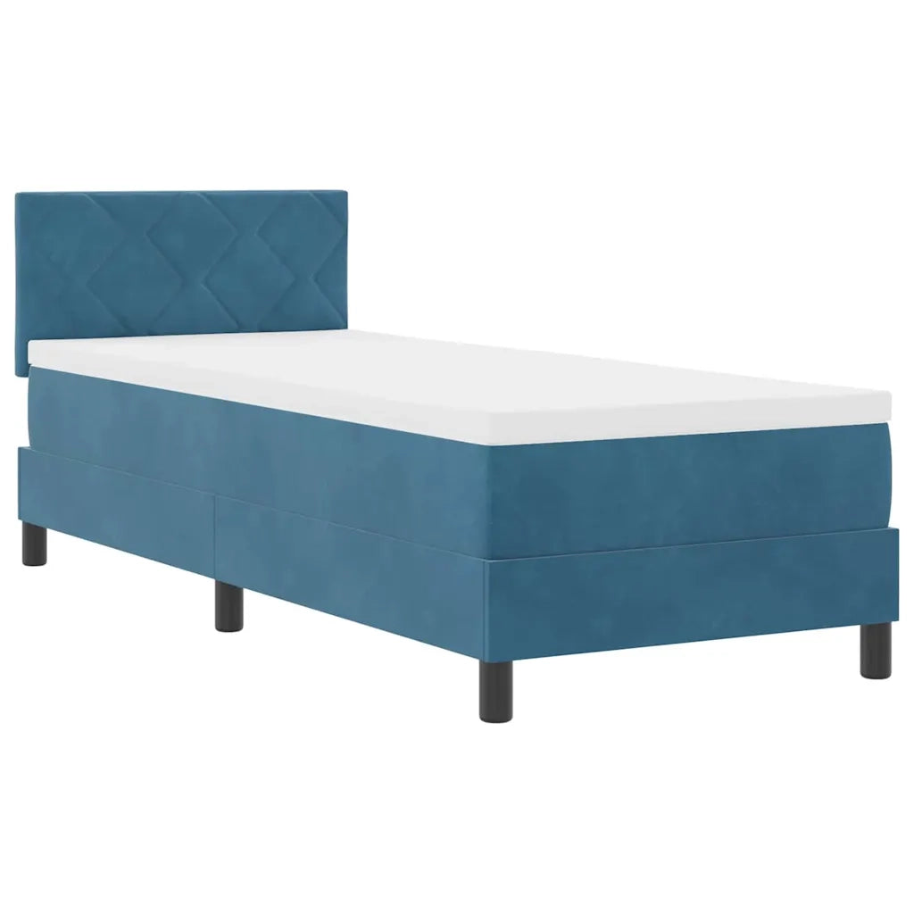 Letto a molle con testiera Blu Scuro 80 x 200 cm Velluto 3339204